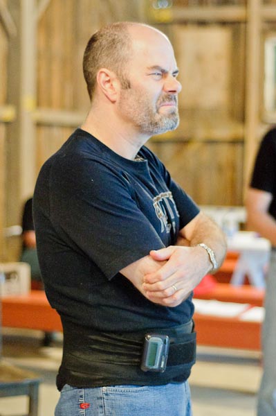 Actor Andrew House, playing the dishonest Miller, "Grindoff", in The Miller and His Men